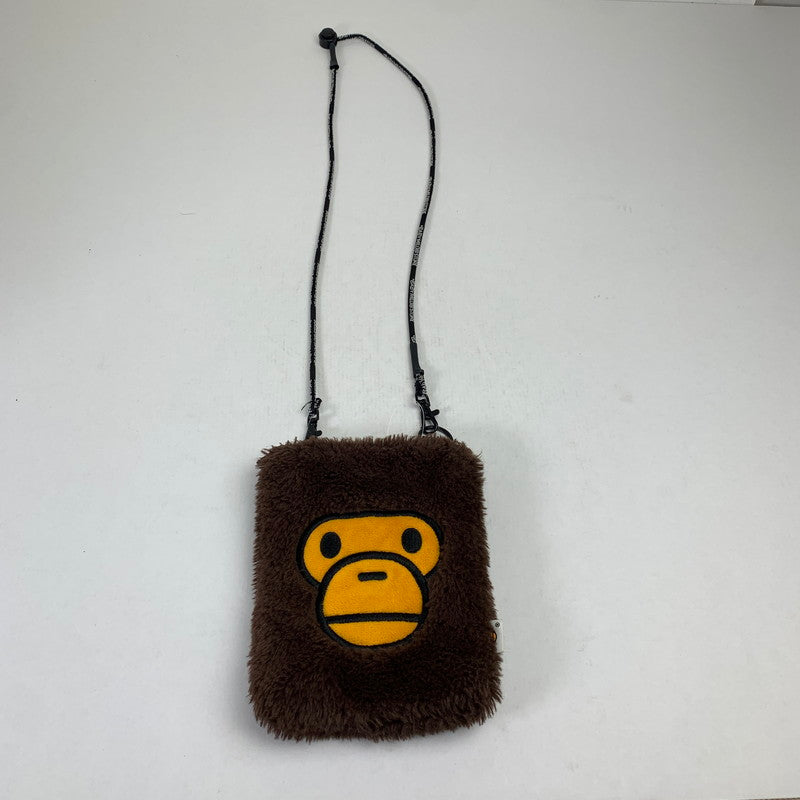 【中古品】【メンズ/レディース】 BABY MILO ア・ベイシング・エイプ ベイー マイロ ボア ショルダーバッグ カバン 188-260812-mh-03-fuzh カラー：ブラウン 万代Net店