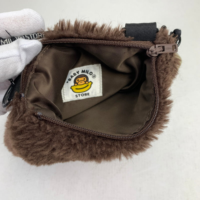 【中古品】【メンズ/レディース】 BABY MILO ア・ベイシング・エイプ ベイー マイロ ボア ショルダーバッグ カバン 188-260812-mh-03-fuzh カラー：ブラウン 万代Net店