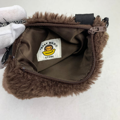 【中古品】【メンズ/レディース】 BABY MILO ア・ベイシング・エイプ ベイー マイロ ボア ショルダーバッグ カバン 188-260812-mh-03-fuzh カラー：ブラウン 万代Net店