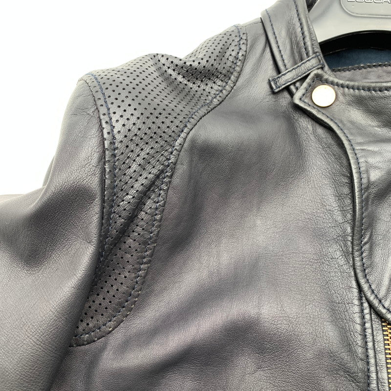 【中古品】【メンズ】 DSQUARED2 ディースクエアード S74AM0372 SINGLE RIDERS JACKET シングル ライダースジャケット BLACK SIZE:44 ガーメント.ハンガー付属 13AW 141-260814-io-14-fuzh カラー：ブラック 万代Net店
