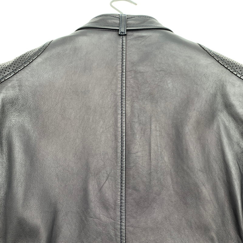 【中古品】【メンズ】 DSQUARED2 ディースクエアード S74AM0372 SINGLE RIDERS JACKET シングル ライダースジャケット BLACK SIZE:44 ガーメント.ハンガー付属 13AW 141-260814-io-14-fuzh カラー：ブラック 万代Net店
