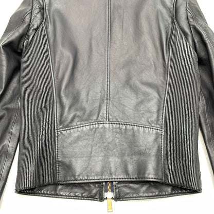 【中古品】【メンズ】 DSQUARED2 ディースクエアード S74AM0372 SINGLE RIDERS JACKET シングル ライダースジャケット BLACK SIZE:44 ガーメント.ハンガー付属 13AW 141-260814-io-14-fuzh カラー：ブラック 万代Net店