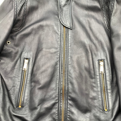 【中古品】【メンズ】 DSQUARED2 ディースクエアード S74AM0372 SINGLE RIDERS JACKET シングル ライダースジャケット BLACK SIZE:44 ガーメント.ハンガー付属 13AW 141-260814-io-14-fuzh カラー：ブラック 万代Net店