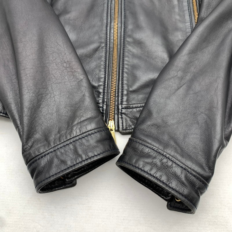【中古品】【メンズ】 DSQUARED2 ディースクエアード S74AM0372 SINGLE RIDERS JACKET シングル ライダースジャケット BLACK SIZE:44 ガーメント.ハンガー付属 13AW 141-260814-io-14-fuzh カラー：ブラック 万代Net店