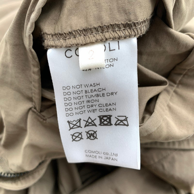 【中古品】【メンズ】 COMOLI コモリ K01-04005 17SS HOODED COAT フーディー コート BEIGE SIZE:2 ※一部汚れ有 140-260814-io-08-fuzh カラー：ベージュ 万代Net店