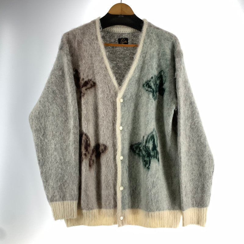 【中古品】【メンズ】 NEEDLES ニードルス J0365 PAPILION MOHAIR CARDIGAN パピリオン モヘア カーディガン WHITE SIZE:L 140-260814-io-06-fuzh カラー：ホワイト 万代Net店
