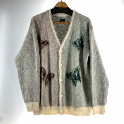 【中古品】【メンズ】 NEEDLES ニードルス J0365 PAPILION MOHAIR CARDIGAN パピリオン モヘア カーディガン WHITE SIZE:L 140-260814-io-06-fuzh カラー：ホワイト 万代Net店