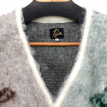 【中古品】【メンズ】 NEEDLES ニードルス J0365 PAPILION MOHAIR CARDIGAN パピリオン モヘア カーディガン WHITE SIZE:L 140-260814-io-06-fuzh カラー：ホワイト 万代Net店