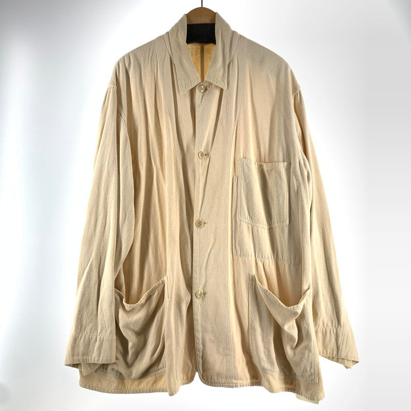 【中古品】【メンズ】 COMOLI コモリ Z01-01025 シルクネプ 1938 ジャケット CREAM SIZE:4 ※汚れ有 140-260814-io-07-fuzh カラー：クリーム 万代Net店
