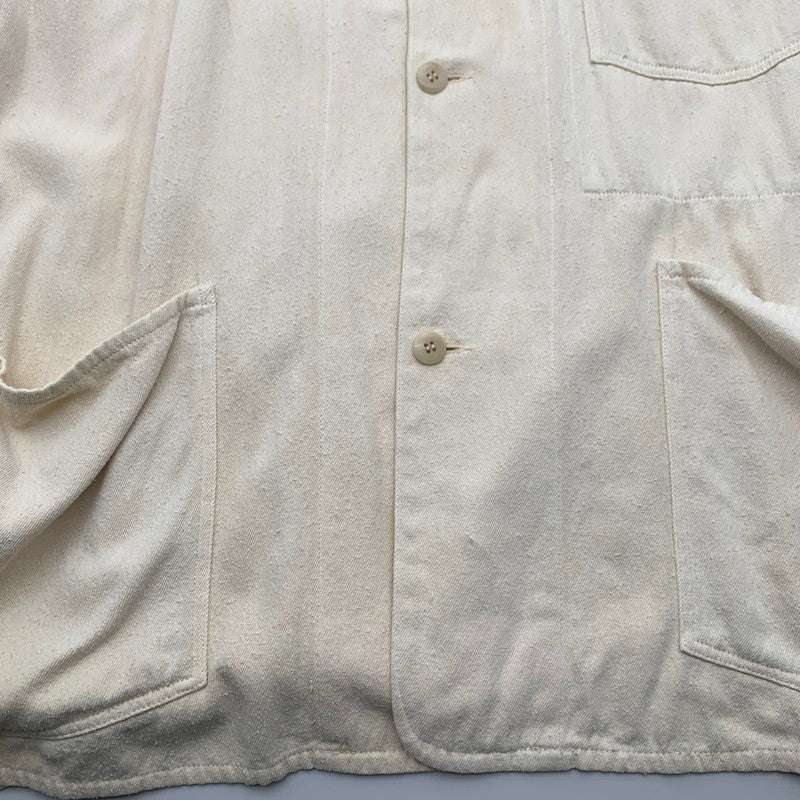 【中古品】【メンズ】 COMOLI コモリ Z01-01025 シルクネプ 1938 ジャケット CREAM SIZE:4 ※汚れ有 140-260814-io-07-fuzh カラー：クリーム 万代Net店