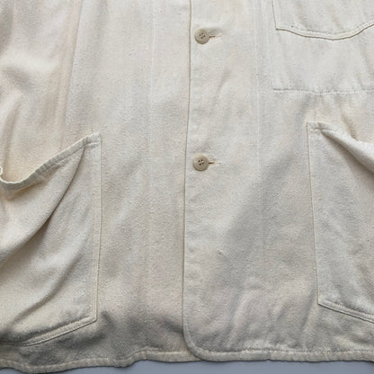 【中古品】【メンズ】 COMOLI コモリ Z01-01025 シルクネプ 1938 ジャケット CREAM SIZE:4 ※汚れ有 140-260814-io-07-fuzh カラー：クリーム 万代Net店
