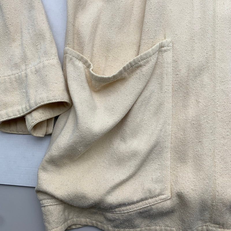 【中古品】【メンズ】 COMOLI コモリ Z01-01025 シルクネプ 1938 ジャケット CREAM SIZE:4 ※汚れ有 140-260814-io-07-fuzh カラー：クリーム 万代Net店