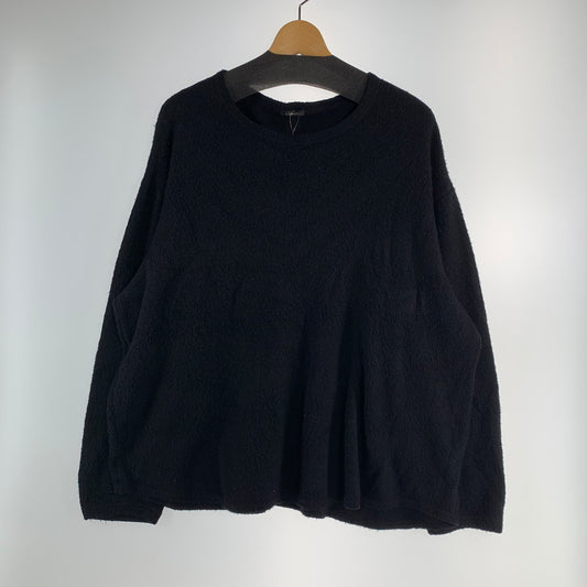 【中古品】【メンズ】 COMOLI コモリ S03-05007 シルク フリース 長袖 ニット セーター トップス 古着 140-260813-mh-16-fuzh サイズ：2 カラー：ブラック 万代Net店