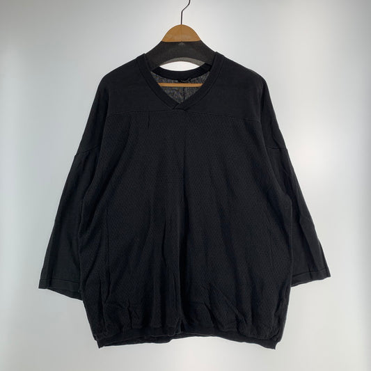 【中古品】【メンズ】 COMOLI コモリ M01-06003 コットンシルク メッシュ ニット トップス 古着 140-260813-mh-20-fuzh サイズ：2 カラー：ブラック 万代Net店