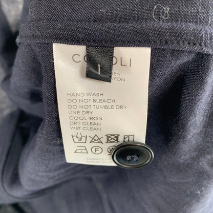 【中古品】【メンズ】 COMOLI コモリ R01-01008 20SS ヴィスコース リネン ジャケット アウター コート 古着 140-260813-mh-19-fuzh サイズ：1 カラー：ネイビー 万代Net店