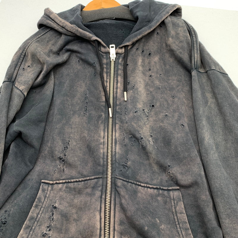 【中古品】【メンズ】 DIESEL ディーゼル ZIP UP PARKA ジップアップパーカー 141-260815-gm-42-fuzh サイズ：XL カラー：ブラック 万代Net店