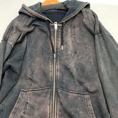 【中古品】【メンズ】 DIESEL ディーゼル ZIP UP PARKA ジップアップパーカー 141-260815-gm-42-fuzh サイズ：XL カラー：ブラック 万代Net店