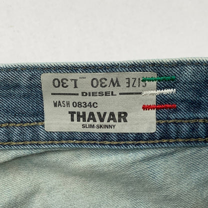 【中古品】【メンズ】 DIESEL ディーゼル THAVAR SLIM SKINNY DENIM PANT スキニーデニムパンツ ジーンズ ボトムス 152-260815-gm-63-fuzh サイズ：30×30 カラー：ライトブルー 万代Net店