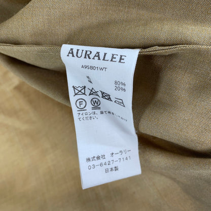 【中古品】【メンズ】 AURALEE オーラリー A95B01WT SILK TROPICAL SHIRTS JACKET シャツ ブルゾン 長袖 ジャケット アウター 古着 140-260813-mh-15-fuzh サイズ：3 カラー：ブラウン 万代Net店
