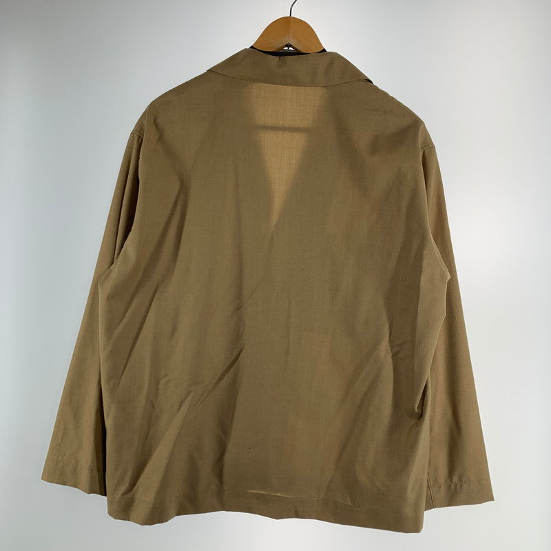 【中古品】【メンズ】 AURALEE オーラリー A95B01WT SILK TROPICAL SHIRTS JACKET シャツ ブルゾン 長袖 ジャケット アウター 古着 140-260813-mh-15-fuzh サイズ：3 カラー：ブラウン 万代Net店