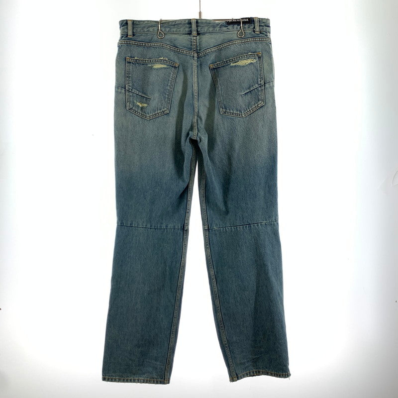 【中古品】【メンズ】 BALENCIAGA バレンシアガ JP57 2022 01305 DENIM PANTS デニムパンツ ズボン ジーンズ ジーパン ボトムス ライトブルー SIZE:32 ※裾汚れ有 152-260813-mh-31-fuzh サイズ：32 カラー：ライトブルー 万代Net店