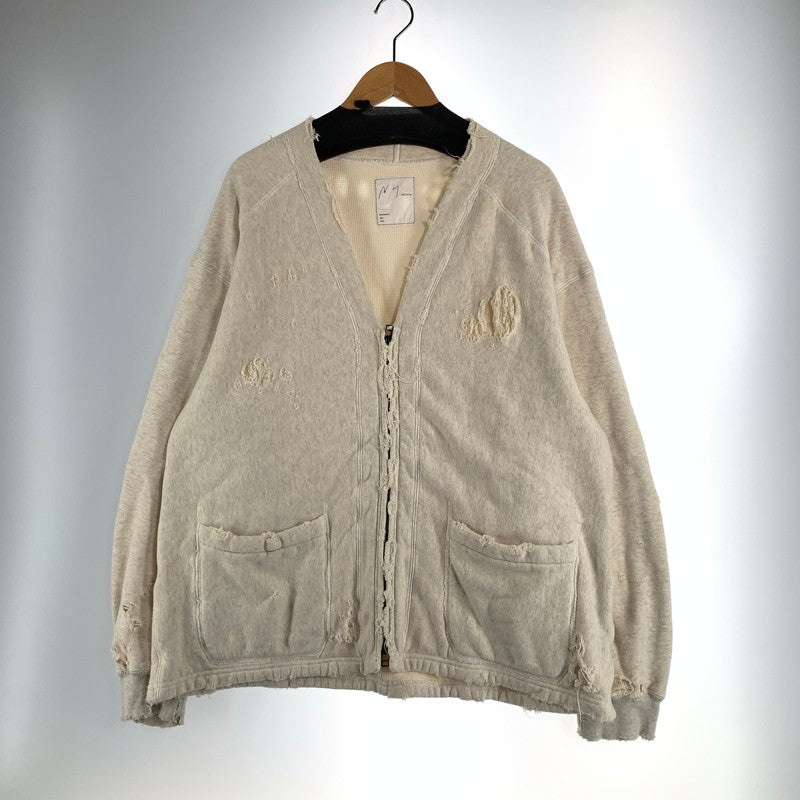 【中古品】【メンズ】 ANCELLM アンセルム 086-805-0535 SWEAT ZIPUP JACKET スウェット ジップアップ ジャケット アウター コート 古着 140-260813-mh-06-fuzh サイズ：2 カラー：杢クリーム 万代Net店