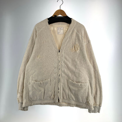 【中古品】【メンズ】 ANCELLM アンセルム 086-805-0535 SWEAT ZIPUP JACKET スウェット ジップアップ ジャケット アウター コート 古着 140-260813-mh-06-fuzh サイズ：2 カラー：杢クリーム 万代Net店
