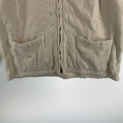 【中古品】【メンズ】 ANCELLM アンセルム 086-805-0535 SWEAT ZIPUP JACKET スウェット ジップアップ ジャケット アウター コート 古着 140-260813-mh-06-fuzh サイズ：2 カラー：杢クリーム 万代Net店