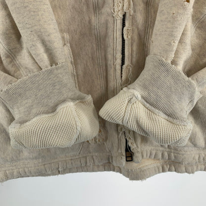 【中古品】【メンズ】 ANCELLM アンセルム 086-805-0535 SWEAT ZIPUP JACKET スウェット ジップアップ ジャケット アウター コート 古着 140-260813-mh-06-fuzh サイズ：2 カラー：杢クリーム 万代Net店
