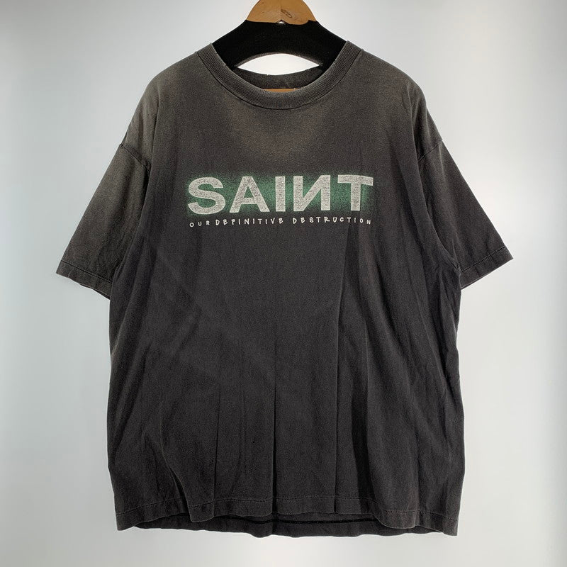 【中古品】【メンズ】 SAINT MICHAEL セントマイケル SM-YS1-0000-001 SAINT SS TEE 半袖 トップス Tシャツ 古着 タグ付属 140-260813-mh-11-fuzh サイズ：L カラー：ブラック 万代Net店