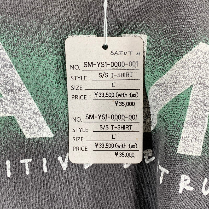 【中古品】【メンズ】 SAINT MICHAEL セントマイケル SM-YS1-0000-001 SAINT SS TEE 半袖 トップス Tシャツ 古着 タグ付属 140-260813-mh-11-fuzh サイズ：L カラー：ブラック 万代Net店
