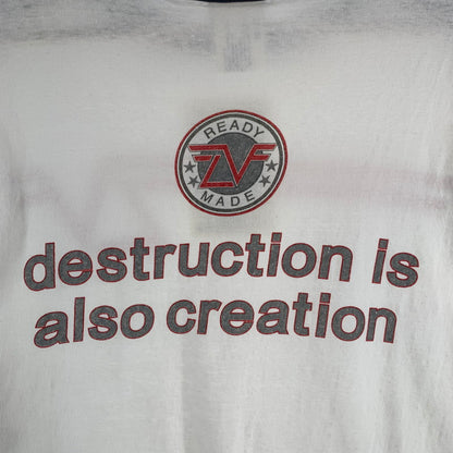 【中古品】【メンズ】 READYMADE レディメイド RE-CO-WH-00-00-276 SS T-SHIRT 24SS 半袖 トップス Tシャツ 古着 142-260813-mh-10-fuzh サイズ：XL カラー：ホワイト 万代Net店