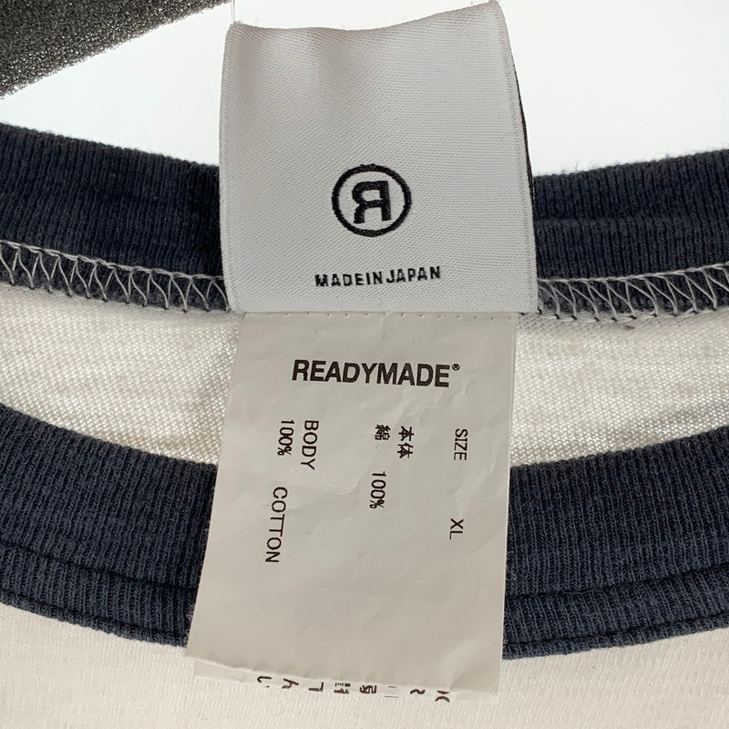 【中古品】【メンズ】 READYMADE レディメイド RE-CO-WH-00-00-276 SS T-SHIRT 24SS 半袖 トップス Tシャツ 古着 142-260813-mh-10-fuzh サイズ：XL カラー：ホワイト 万代Net店