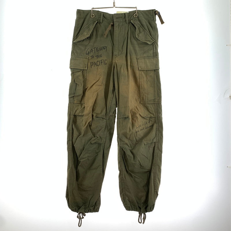 【中古品】【メンズ】 AVIREX アヴィレックス CARGO PANTS カーゴ パンツ ボトムス ズボン 古着 ※ボタン欠品 156-260813-mh-25-fuzh サイズ：M カラー：カーキ 万代Net店