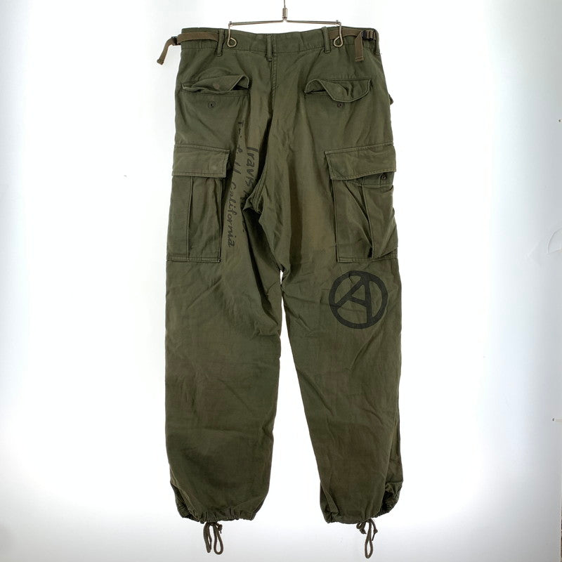 【中古品】【メンズ】 AVIREX アヴィレックス CARGO PANTS カーゴ パンツ ボトムス ズボン 古着 ※ボタン欠品 156-260813-mh-25-fuzh サイズ：M カラー：カーキ 万代Net店