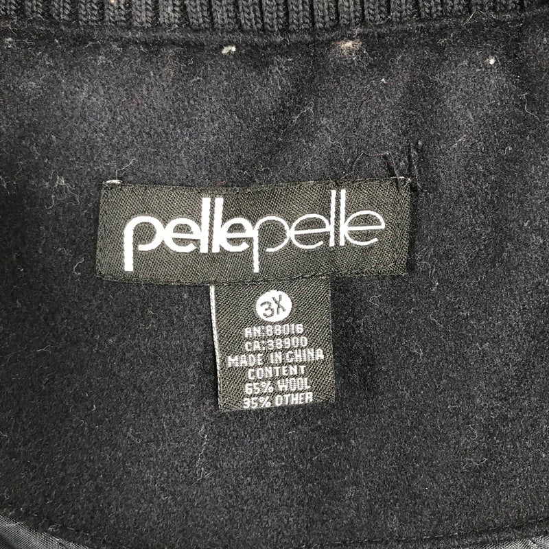 【中古品】【メンズ】 PELLE PELLE ペレペレ 812KM8 スタジャン スタジアム ジャンパー アウター コート 古着 142-260819-mh-02-fuzh サイズ：3X カラー：ネイビー 万代Net店