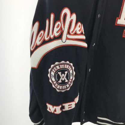 【中古品】【メンズ】 PELLE PELLE ペレペレ 812KM8 スタジャン スタジアム ジャンパー アウター コート 古着 142-260819-mh-02-fuzh サイズ：3X カラー：ネイビー 万代Net店
