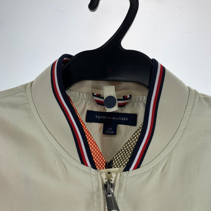 【中古品】【メンズ】 TOMMY HILFIGER トミーヒルフィガー ブルゾン ジャケット コート アウター 古着 147-261009-mh-04-fuzh サイズ：L カラー：クリーム 万代Net店