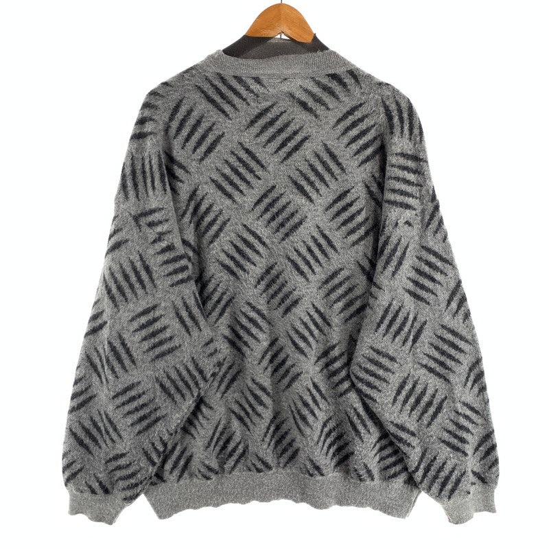 【中古品】【メンズ】 TIGHT BOOTH CHECKER PLATE MOHAIR SWEATER モヘアニットセーター オーバーサイズ 142-260815-gm-39-fuzh サイズ：L カラー：グレー 万代Net店
