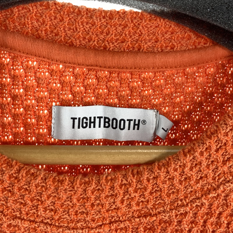 【中古品】【メンズ】 TIGHTBOOTH CHAIN CREW KNIT クルーネックニット セーター オーバーサイズ 142-260815-gm-40-fuzh サイズ：L カラー：オレンジ 万代Net店