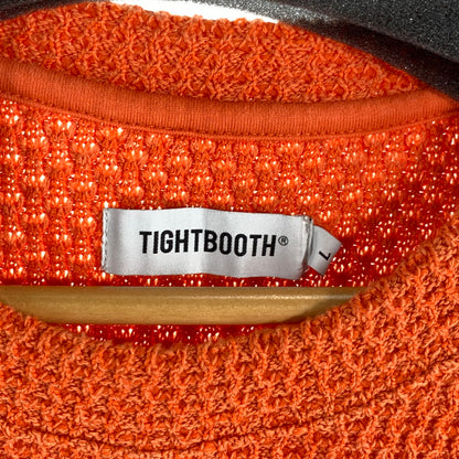 【中古品】【メンズ】 TIGHTBOOTH CHAIN CREW KNIT クルーネックニット セーター オーバーサイズ 142-260815-gm-40-fuzh サイズ：L カラー：オレンジ 万代Net店