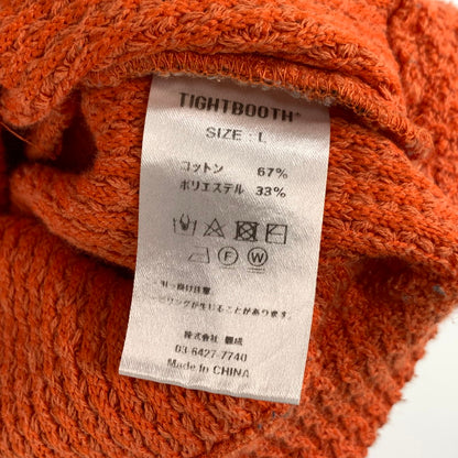 【中古品】【メンズ】 TIGHTBOOTH CHAIN CREW KNIT クルーネックニット セーター オーバーサイズ 142-260815-gm-40-fuzh サイズ：L カラー：オレンジ 万代Net店
