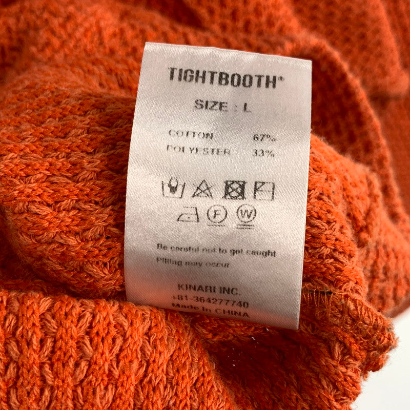 【中古品】【メンズ】 TIGHTBOOTH CHAIN CREW KNIT クルーネックニット セーター オーバーサイズ 142-260815-gm-40-fuzh サイズ：L カラー：オレンジ 万代Net店