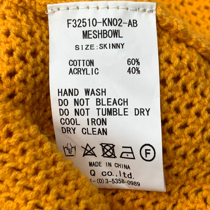 【中古品】【メンズ】 FAT エフエーティー F-32510-KN02-AB MESHBOW ニット セーター 142-260815-gm-43-fuzh サイズ：SKINNY カラー：オレンジ 万代Net店