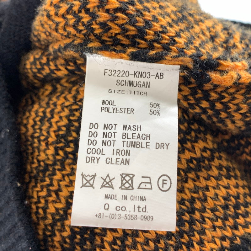 【中古品】【メンズ】 FAT エフエーティー F32220-K03-AB SCHMUGAN ニットカーディガン トップス ブランド 古着 142-260920-gm-18-fuzh サイズ：TITCH カラー：オレンジ ブラック 万代Net店