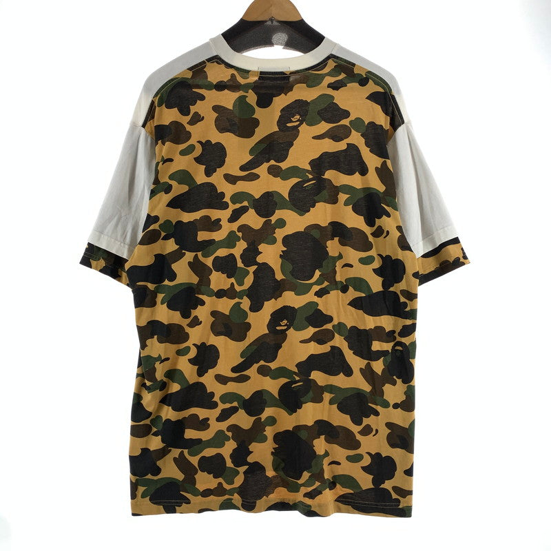 【中古品】【メンズ】 A BATHING APE アベイシングエイプ 001CSL301337M カモフラージュパネル Tシャツ 142-260929-ny-04-fuzh サイズ：L カラー：ホワイト カモ柄 万代Net店