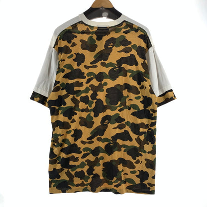 【中古品】【メンズ】 A BATHING APE アベイシングエイプ 001CSL301337M カモフラージュパネル Tシャツ 142-260929-ny-04-fuzh サイズ：L カラー：ホワイト カモ柄 万代Net店