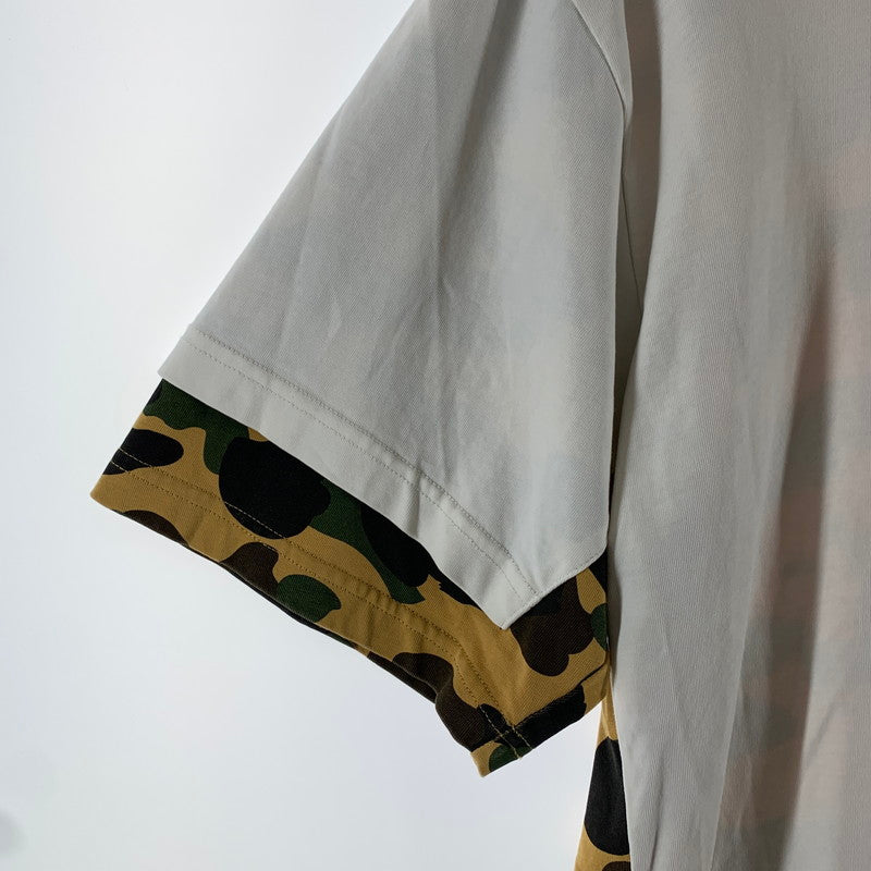 【中古品】【メンズ】 A BATHING APE アベイシングエイプ 001CSL301337M カモフラージュパネル Tシャツ 142-260929-ny-04-fuzh サイズ：L カラー：ホワイト カモ柄 万代Net店