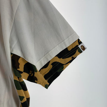 【中古品】【メンズ】 A BATHING APE アベイシングエイプ 001CSL301337M カモフラージュパネル Tシャツ 142-260929-ny-04-fuzh サイズ：L カラー：ホワイト カモ柄 万代Net店