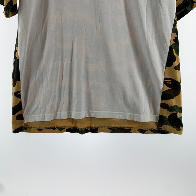 【中古品】【メンズ】 A BATHING APE アベイシングエイプ 001CSL301337M カモフラージュパネル Tシャツ 142-260929-ny-04-fuzh サイズ：L カラー：ホワイト カモ柄 万代Net店